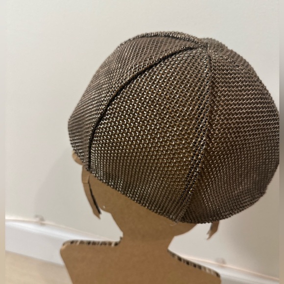 OPHELIE HATS Structured Metallic Mesh Hat w/Patent Brim & Equestrian Edge OSFM main image 10